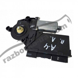 Моторчик стеклоподъемника передней левой двери Audi A4, B6 (2002-2003) 0 130 821 765 / 5WK4 7002 BBF / 8E1 959 801 B фото
