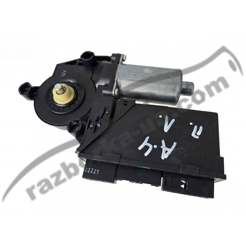 Моторчик стеклоподъемника передней левой двери Audi A4, B6 (2002-2003) 0 130 821 765 / 5WK4 7002 BBF / 8E1 959 801 B фото