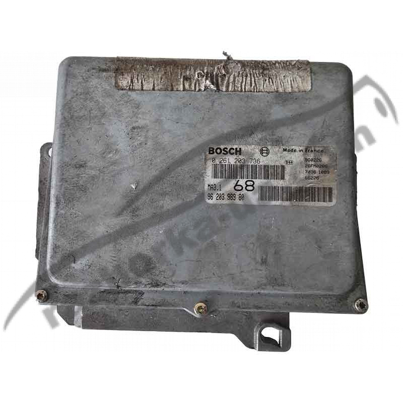 Блок управления двигателем ЭБУ Peugeot 106 1.1 (1991-2003) 0261203736 / 9620398980 / 9568021880 фото